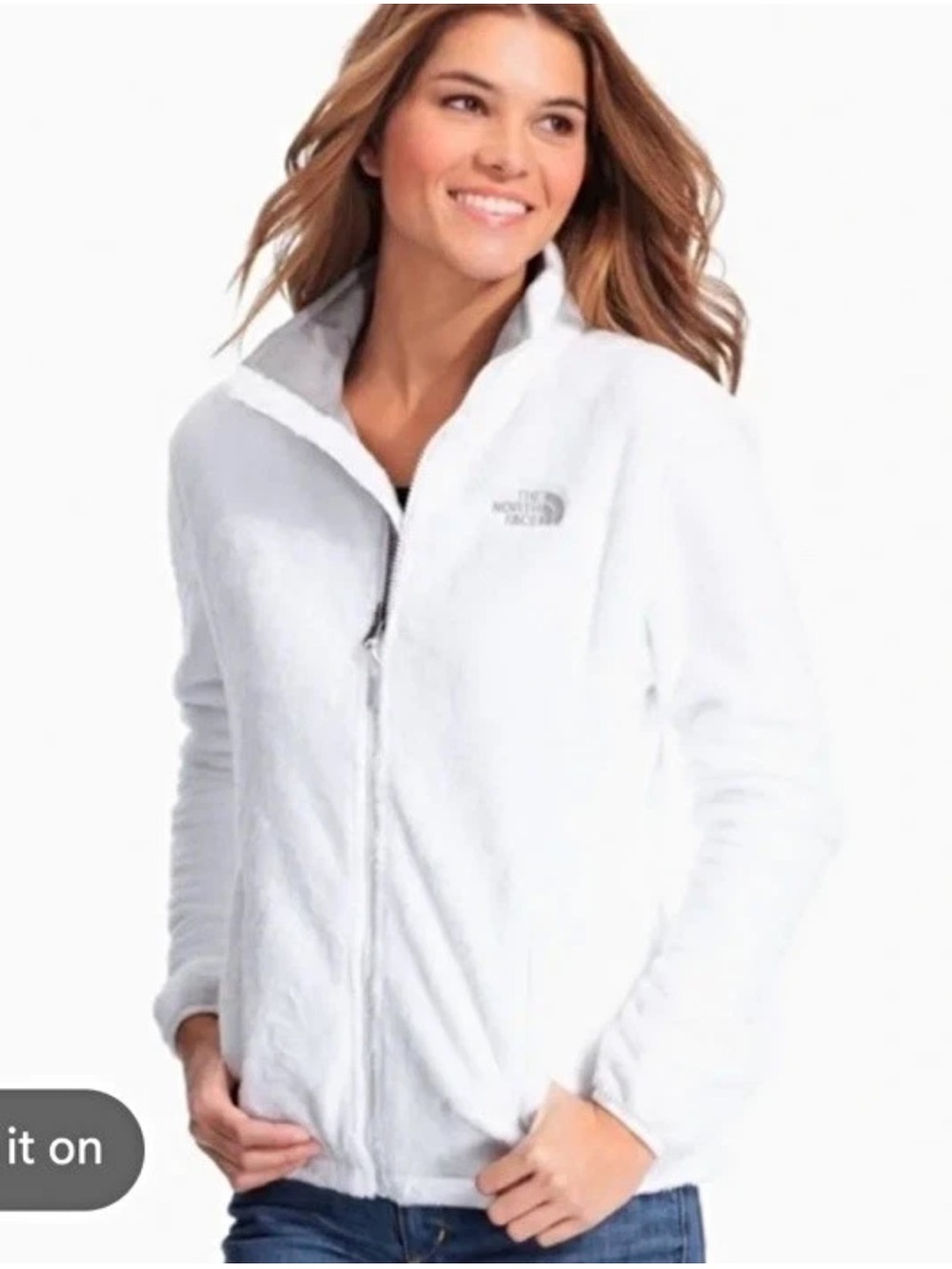 The North Face Women’s White Fleece Jacket M